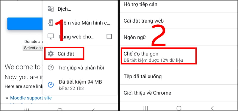 Bật chế độ tiết kiệm dữ liệu