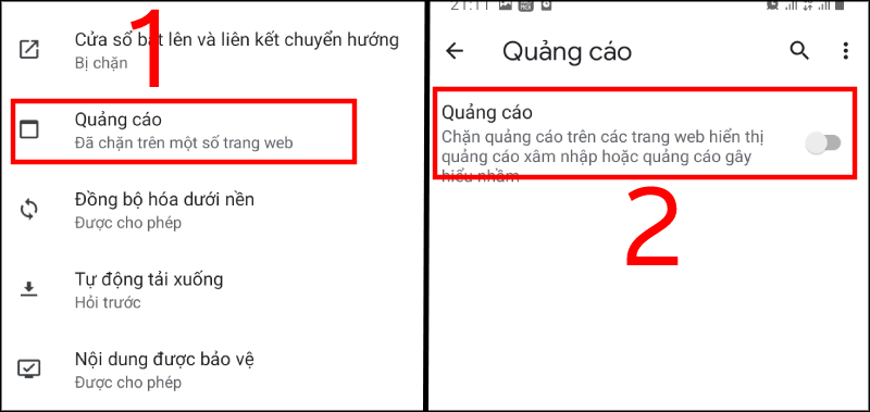 Tắt cửa sổ Pop-up và Quảng cáo trên Chrome